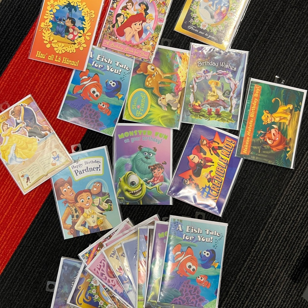 Colorful Disney Greeting Cards Set of 6